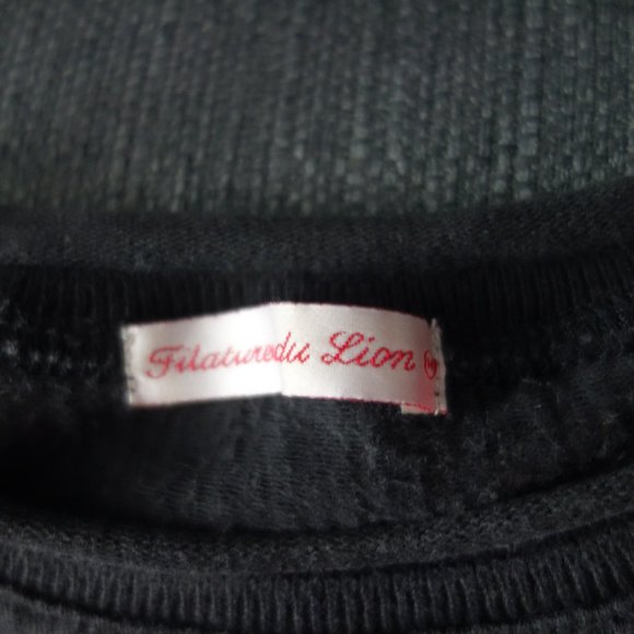 Filatures du Lion Short Sleeve Black Top - Size M - Picture 9 of 11